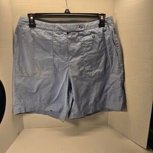 Lizgolf‎ Womens Light Blue Golf Shorts Pockets Size 14